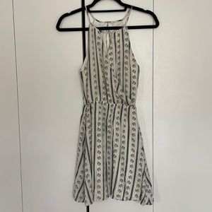 Francescas Miami White and Blue Floral Sun Dress Size S